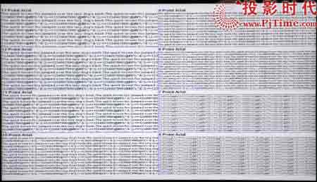 點擊放大,夏新LC-37HWTUP液晶電視的文本與直線效果測試