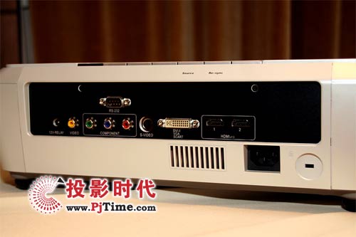 奧圖碼HD80家用投影機(jī) 正背面接口圖