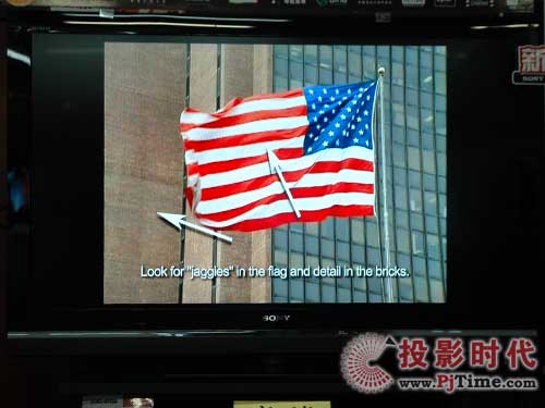 索尼KDL-46V5500液晶電視:抗鋸齒、噪點(diǎn)、文字及動(dòng)態(tài)解析力測(cè)試