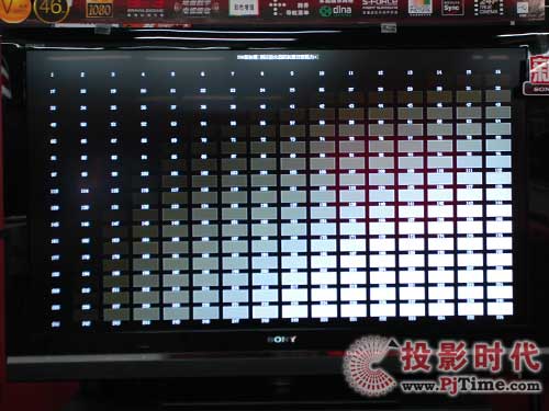 索尼KDL-46V5500液晶電視:灰階對(duì)比度測(cè)試