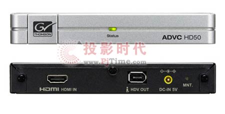 ADVC-HD50 前面板和后面板