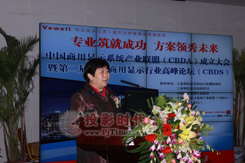 視像協(xié)會副會長白為民在第二屆中國商用顯示行業(yè)高峰論壇致辭