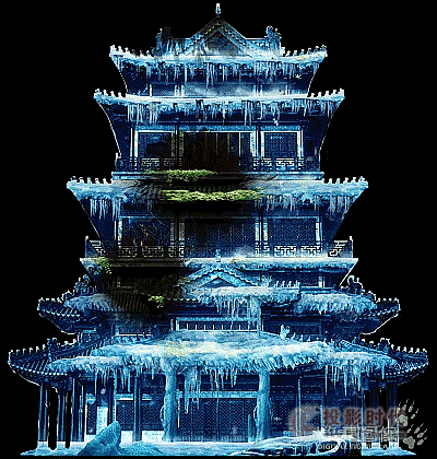 引云閣大型燈光投影秀與你“云見面”