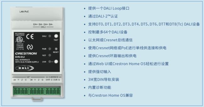 ȫCrestronͨDALI DIN-DLI